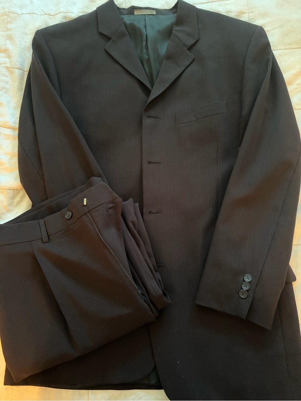 Calvin Klein Dark Charcoal Pinstripe Suit - Jacket & Pants